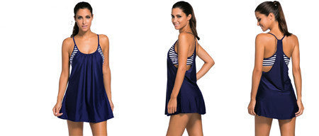 women Stripes swimwear push up Tankini Top maillot de bain bathing suit swimsuit plus size shorts bikinis 41990-Dollar Bargains Online Shopping Australia