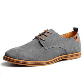 Plus Size Fashion Suede Genuine Leather Flat Men Casual Oxford Shoes Low Men Leather Shoes #K01-Dollar Bargains Online Shopping Australia