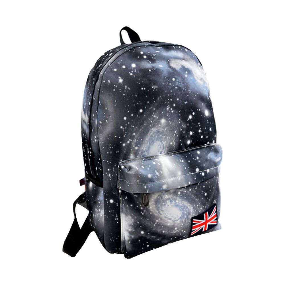 Fashion Unisex Stars Universe Space Printing Backpack School Book Backpacks British-flag Shoulder Bag HB88-Dollar Bargains Online Shopping Australia