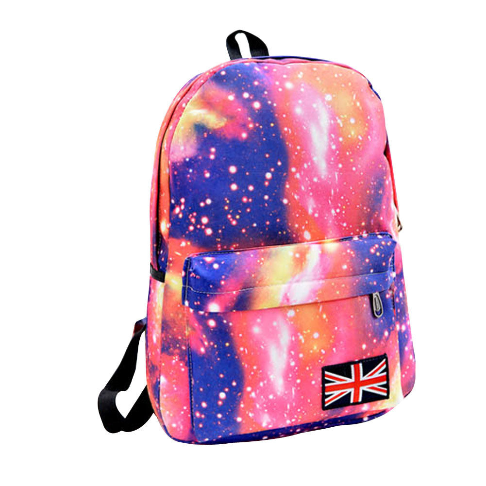 Fashion Unisex Stars Universe Space Printing Backpack School Book Backpacks British-flag Shoulder Bag HB88-Dollar Bargains Online Shopping Australia