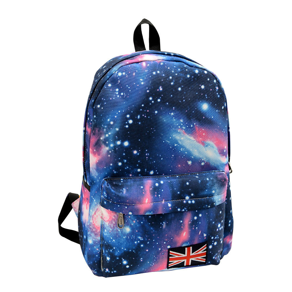 Fashion Unisex Stars Universe Space Printing Backpack School Book Backpacks British-flag Shoulder Bag HB88-Dollar Bargains Online Shopping Australia