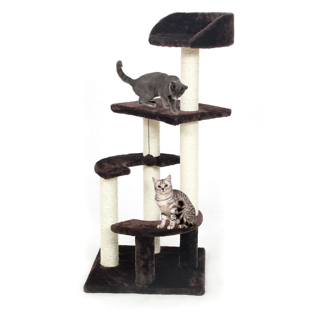 Cat Toy Scratching Wood Climbing Tree Cat Jumping Toy with Ladder Climbing Frame Cat Furniture Scratching Post-Dollar Bargains Online Shopping Australia