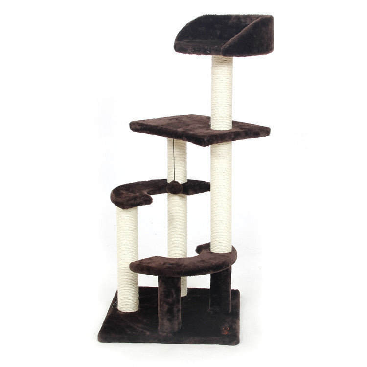 Cat Toy Scratching Wood Climbing Tree Cat Jumping Toy with Ladder Climbing Frame Cat Furniture Scratching Post-Dollar Bargains Online Shopping Australia