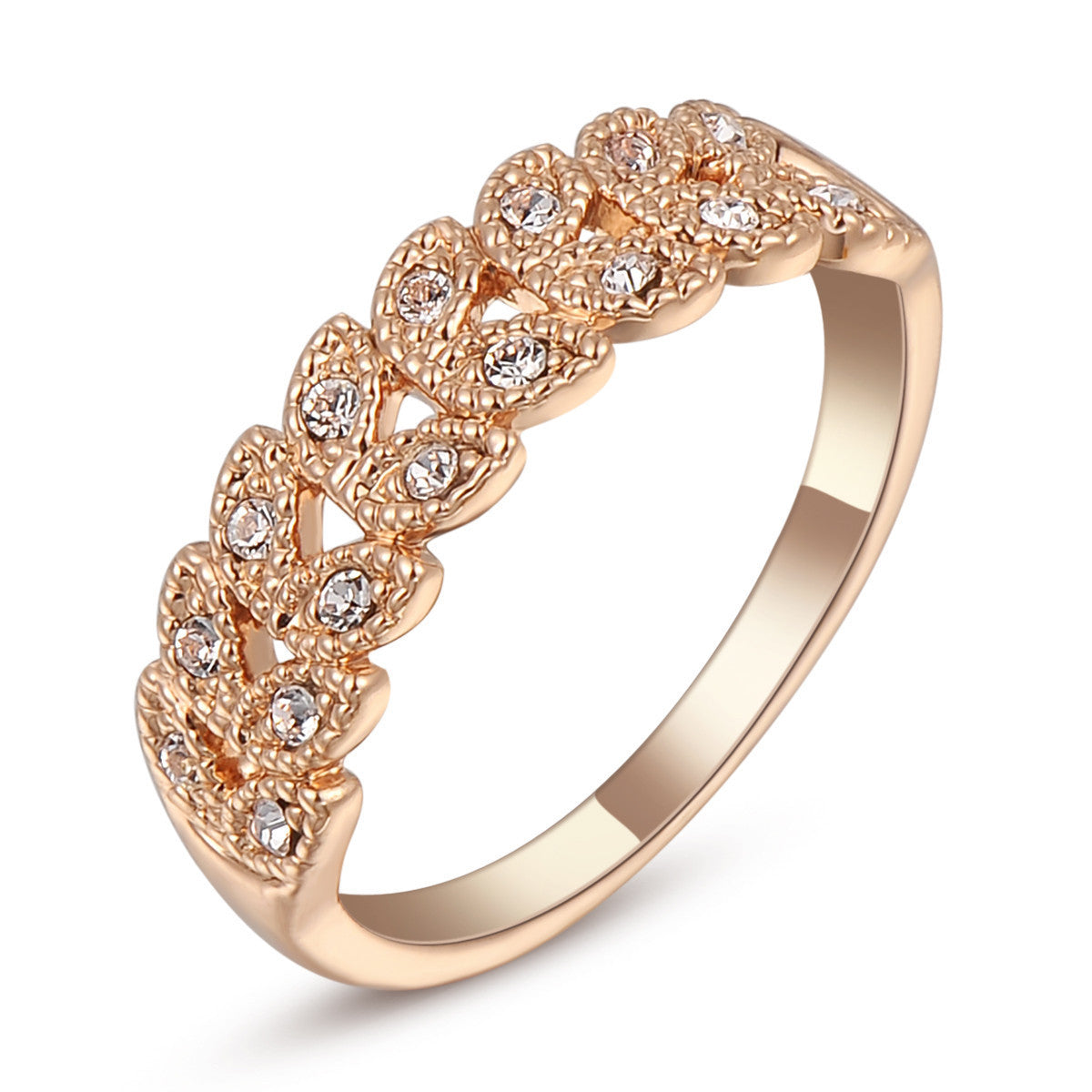 Real Italina Rings for women Genuine Austrian Crystal 18K Rose Gold Plated Vintage Rings #RG95683Rose-Dollar Bargains Online Shopping Australia