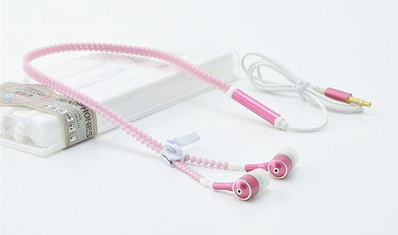Metal Zipper luminous Headphone Light Earphone Glow In The Dark Earphones With Mic for Mobile Phone Xiaomi Sony Iphone MP3-Dollar Bargains Online Shopping Australia