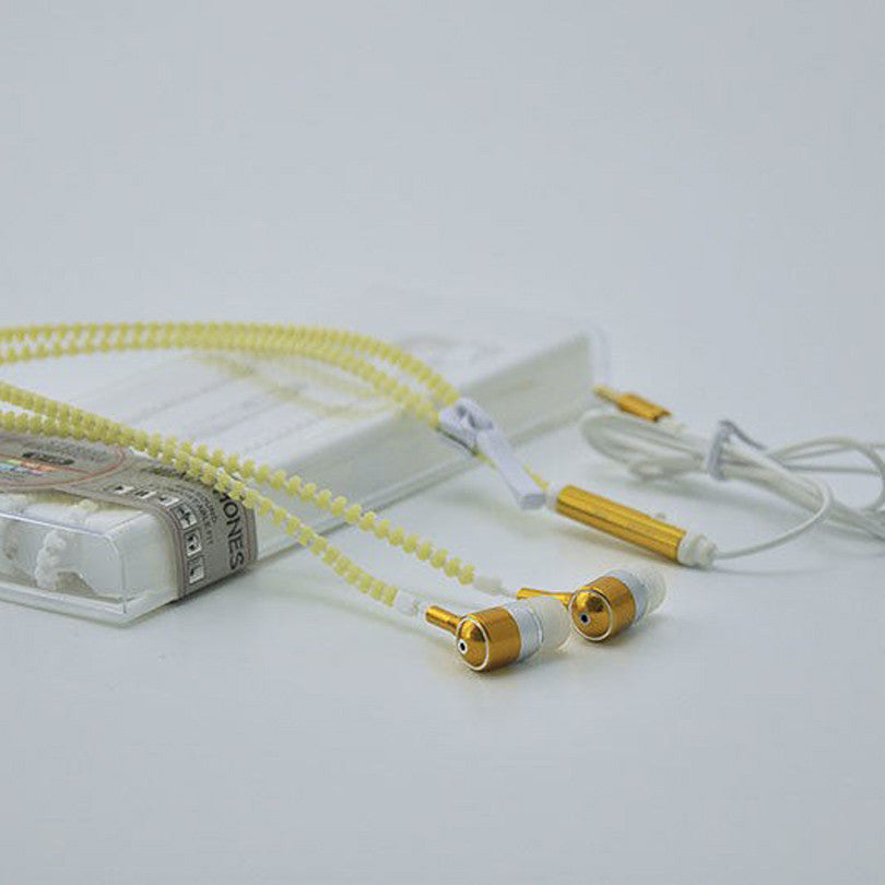 Metal Zipper luminous Headphone Light Earphone Glow In The Dark Earphones With Mic for Mobile Phone Xiaomi Sony Iphone MP3-Dollar Bargains Online Shopping Australia