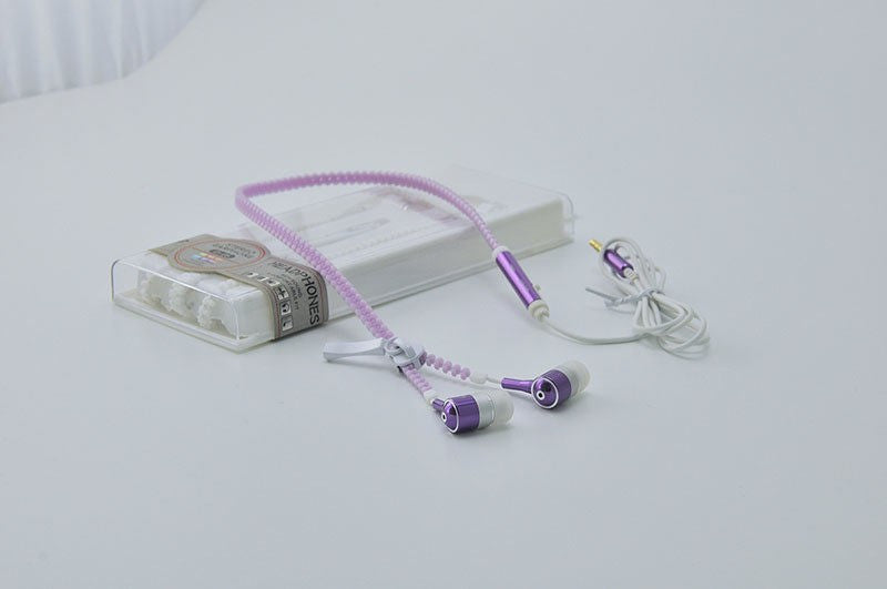 Metal Zipper luminous Headphone Light Earphone Glow In The Dark Earphones With Mic for Mobile Phone Xiaomi Sony Iphone MP3-Dollar Bargains Online Shopping Australia