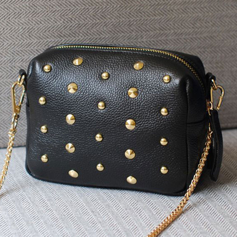 fashion Rivet women shoulder handbag PU leather Crossbody bag designer vintage women mini chain messenger bag-Dollar Bargains Online Shopping Australia