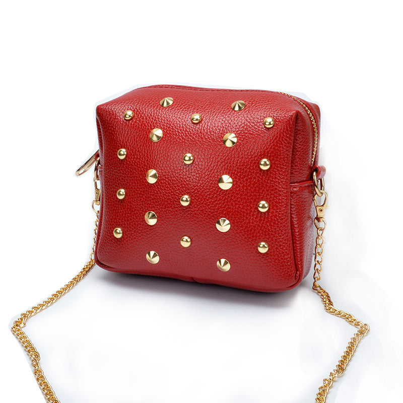 fashion Rivet women shoulder handbag PU leather Crossbody bag designer vintage women mini chain messenger bag-Dollar Bargains Online Shopping Australia