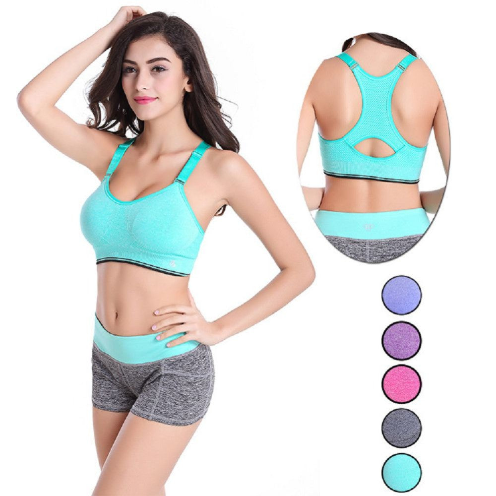 Women Sexy Push Up Yoga Bra Tops Hollow Back Breathable Shock Absorption Fitness Exercise Sport Tank Vest Shirts-Dollar Bargains Online Shopping Australia