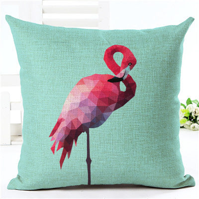 Lovely Flamingo Printed Throw Pillow Houseware Fashion Gift Cushion Cover Home Sofa Seat Decor Almofadas Pillowcase Cojines-Dollar Bargains Online Shopping Australia