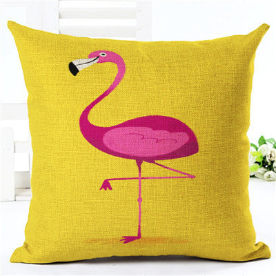 Lovely Flamingo Printed Throw Pillow Houseware Fashion Gift Cushion Cover Home Sofa Seat Decor Almofadas Pillowcase Cojines-Dollar Bargains Online Shopping Australia