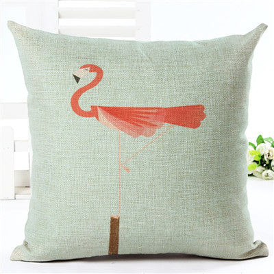 Lovely Flamingo Printed Throw Pillow Houseware Fashion Gift Cushion Cover Home Sofa Seat Decor Almofadas Pillowcase Cojines-Dollar Bargains Online Shopping Australia