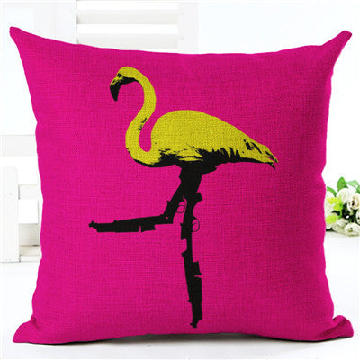 Lovely Flamingo Printed Throw Pillow Houseware Fashion Gift Cushion Cover Home Sofa Seat Decor Almofadas Pillowcase Cojines-Dollar Bargains Online Shopping Australia