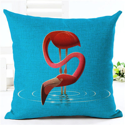 Lovely Flamingo Printed Throw Pillow Houseware Fashion Gift Cushion Cover Home Sofa Seat Decor Almofadas Pillowcase Cojines-Dollar Bargains Online Shopping Australia