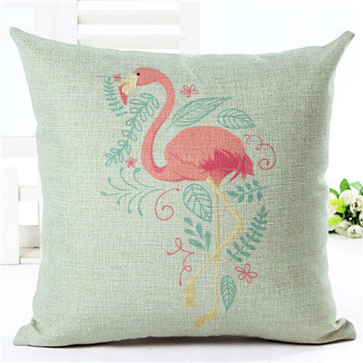 Lovely Flamingo Printed Throw Pillow Houseware Fashion Gift Cushion Cover Home Sofa Seat Decor Almofadas Pillowcase Cojines-Dollar Bargains Online Shopping Australia