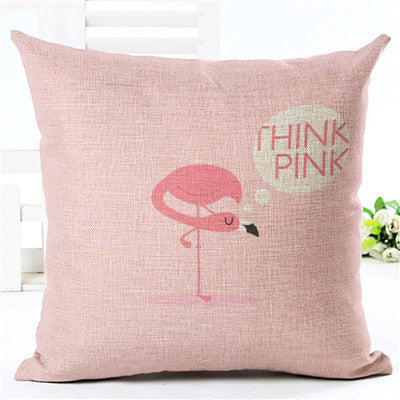 Lovely Flamingo Printed Throw Pillow Houseware Fashion Gift Cushion Cover Home Sofa Seat Decor Almofadas Pillowcase Cojines-Dollar Bargains Online Shopping Australia