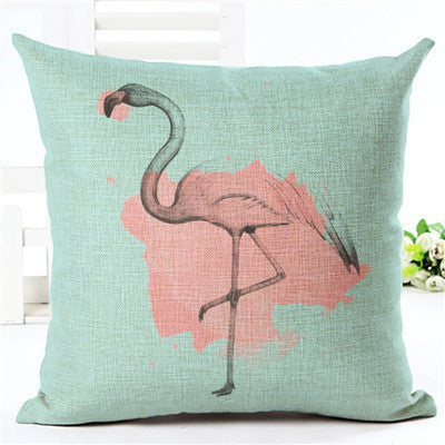 Lovely Flamingo Printed Throw Pillow Houseware Fashion Gift Cushion Cover Home Sofa Seat Decor Almofadas Pillowcase Cojines-Dollar Bargains Online Shopping Australia