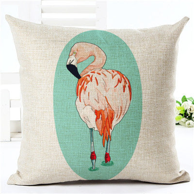 Lovely Flamingo Printed Throw Pillow Houseware Fashion Gift Cushion Cover Home Sofa Seat Decor Almofadas Pillowcase Cojines-Dollar Bargains Online Shopping Australia