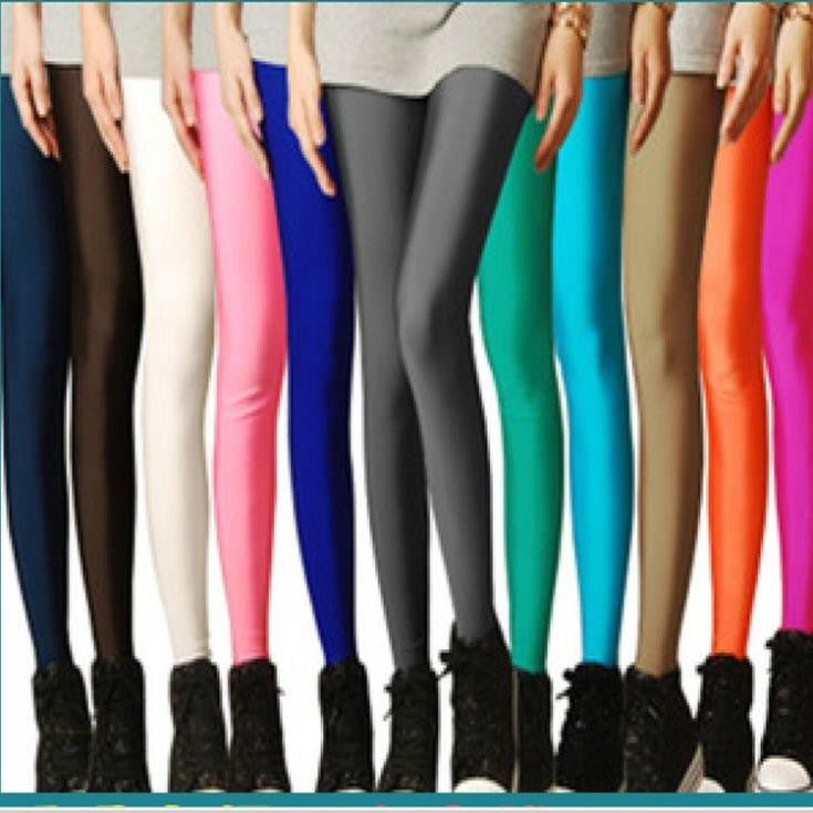 Sexy Solid Candy Neon Plus Size Women's Leggings High Stretched Jeggings Fitness Clothing Ballet Dancing Pant-Dollar Bargains Online Shopping Australia