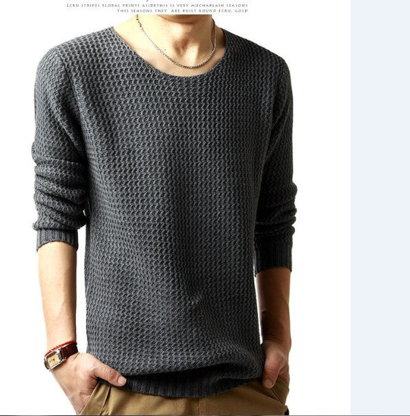 Relaxed-fit sweater pullover male winter knitting brand long sleeve with v-neck fitted sweater jersey size M-XXL-Dollar Bargains Online Shopping Australia