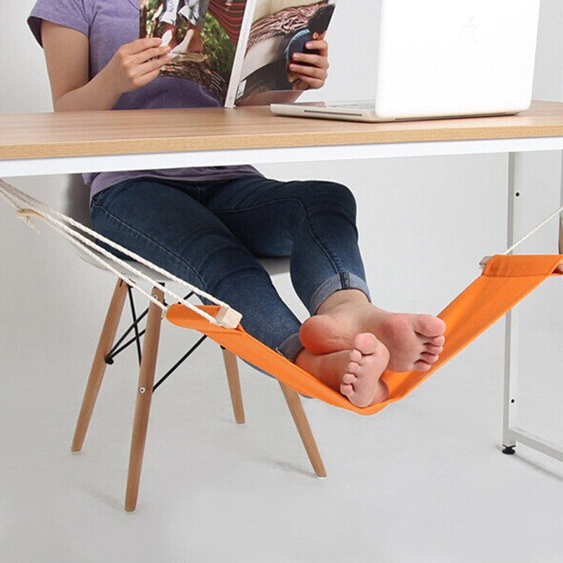 60*16cm Office Foot Rest Stand Desk Feet Hammock Easy to Disassemble Study Indoor Orange-Dollar Bargains Online Shopping Australia