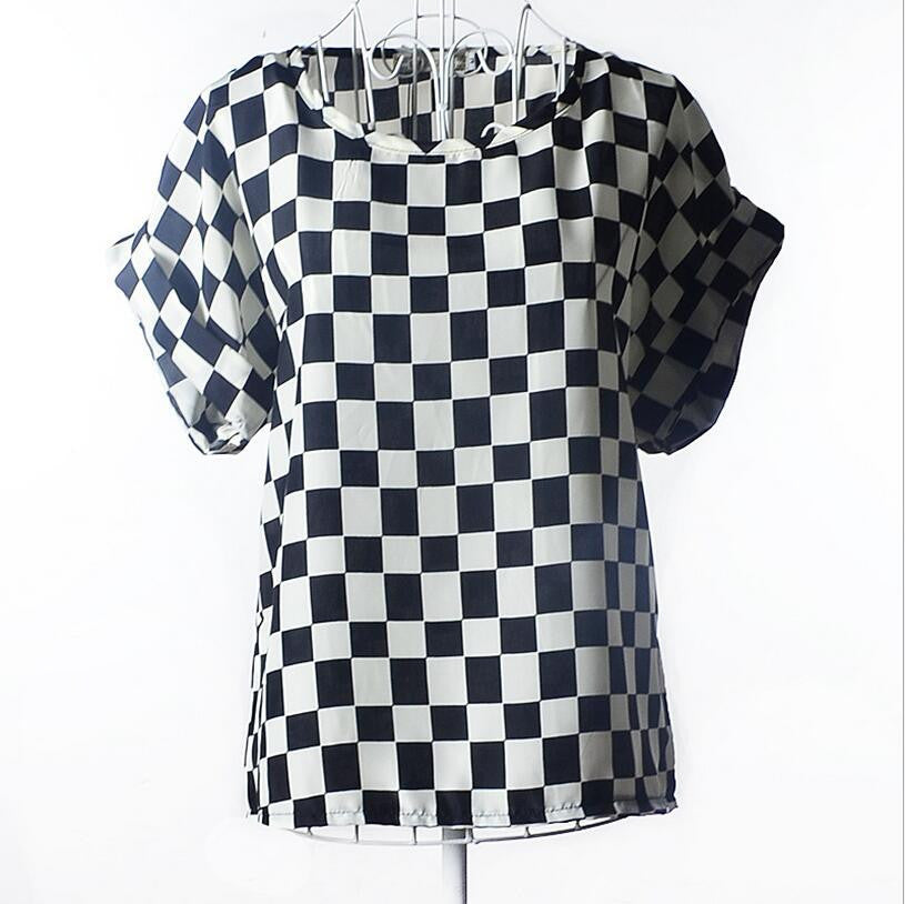 women printing blouse bird bat shirt short-sleeved chiffon summer style-Dollar Bargains Online Shopping Australia