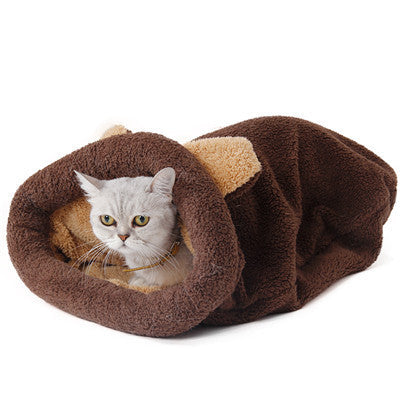 Cute Cat Sleeping Bag Warm Dog Cat Bed Pet Dog House Lovely Soft Pet Cat Mat Cushion High Quality Products Lovely Design-Dollar Bargains Online Shopping Australia