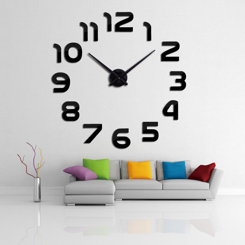 clock watch wall clocks horloge 3d diy acrylic mirror Stickers Home Decoration Living Room Quartz Needle-Dollar Bargains Online Shopping Australia