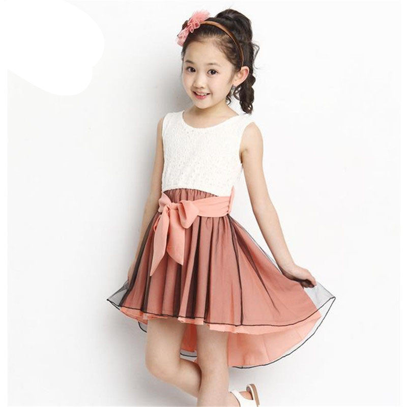 Girl Dress Fashion Patchwork Mermaid Sleeveless Lace Kids Dresses For 4-15Y Children Girls Summer Clothes-Dollar Bargains Online Shopping Australia