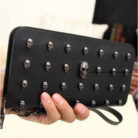 designer wallets famous brand women wallet Leather men wallets vintage Punk Skull Clutch Purses Card Holders carteira purse-Dollar Bargains Online Shopping Australia