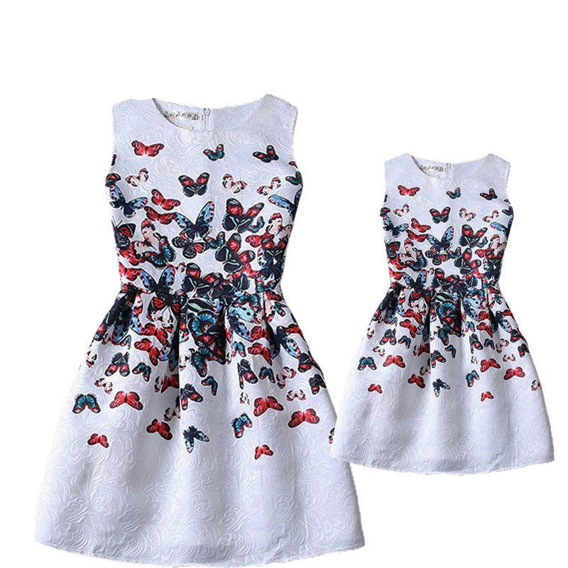 Dresses For Girls Mother Daughter Dresses Family Matching Clothing Girls Sleeveless Formal Print A-line Dress Summer-Dollar Bargains Online Shopping Australia