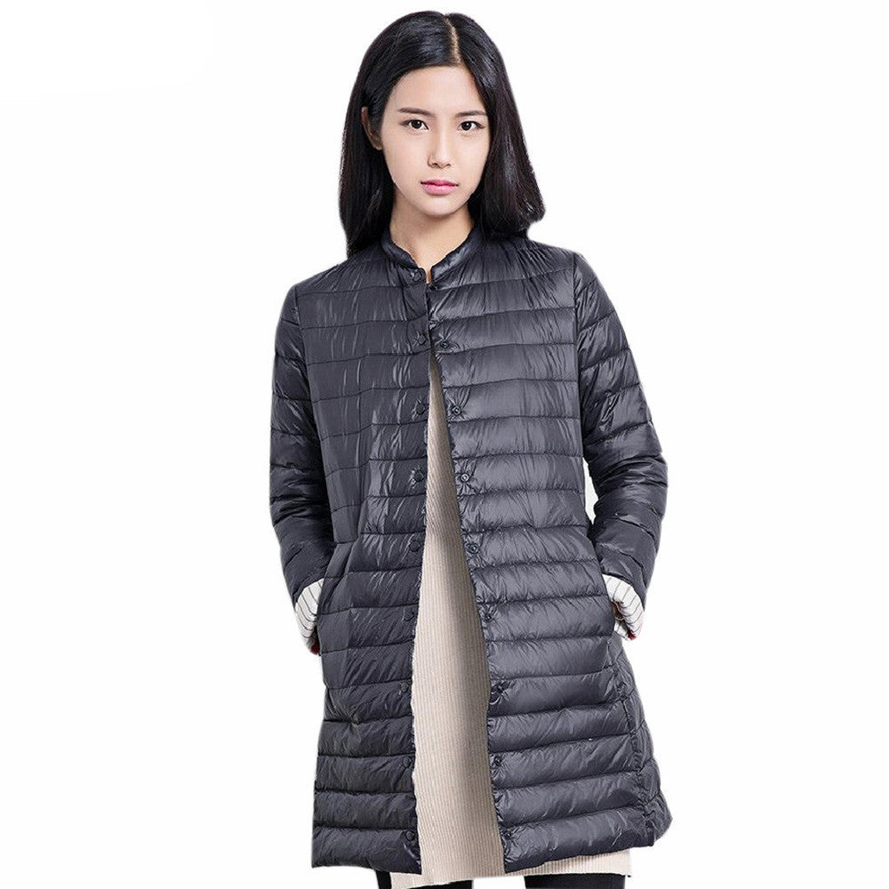 Gamiss Casual Ultralight Down Coat Women Winter Jacket Women's Down Jackets Long Thin Down Coat-Dollar Bargains Online Shopping Australia