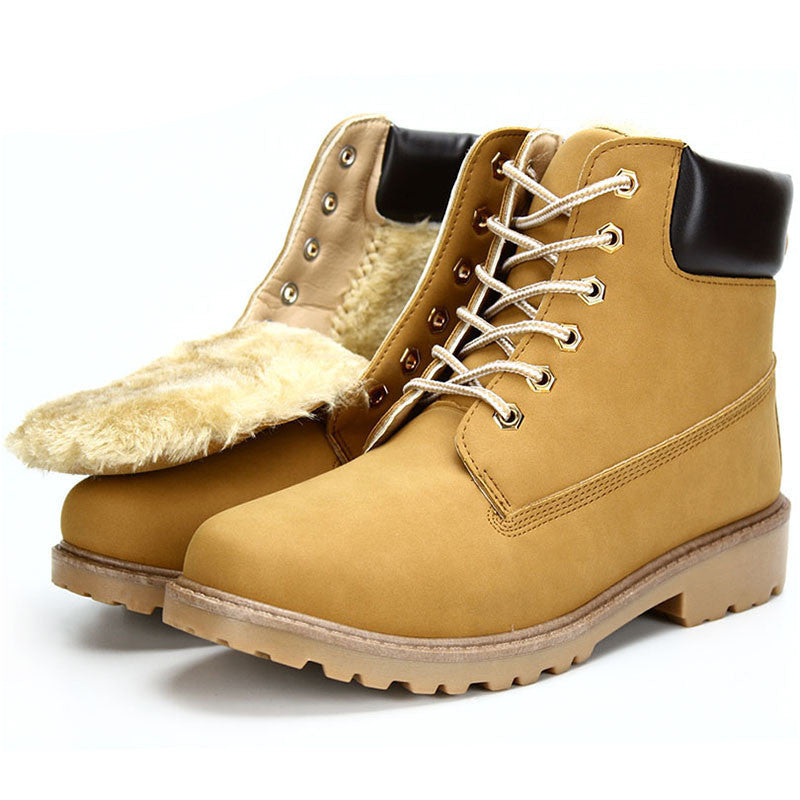big size leather men boots winter man shoes ankle boot men's snow shoe martin cowboy autumn man fur velvet flats 1208-Dollar Bargains Online Shopping Australia