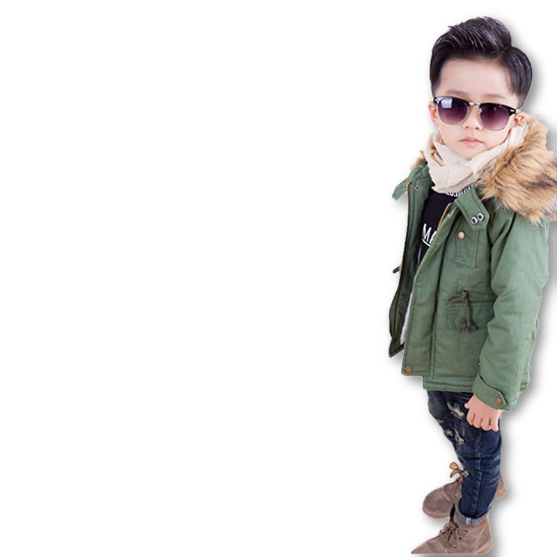 Boys Jackets Winter Coat Solid Long Sleeve Boys Coat Hooded Kids Clothes Fashion Thick Warm Children Clothing 2 Colors-Dollar Bargains Online Shopping Australia