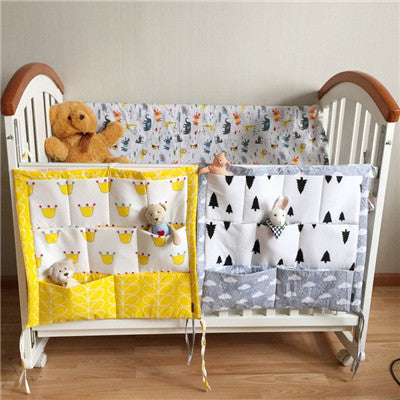 Muslin tree Brand Baby Cot Bed Hanging Storage Bag ,Crib Organizer 60*50cm Toy Diaper Pocket for Crib Bedding Set-Dollar Bargains Online Shopping Australia