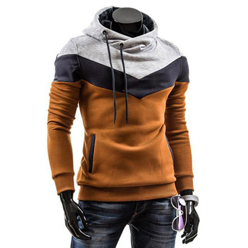 Autumn Slim Hoodies Men Sweatshirt Long Sleeve Pullover Hooded Sportswear Male Patchwork Fleece Tracksuit-Dollar Bargains Online Shopping Australia