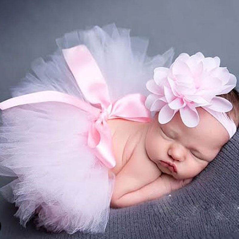 Pettiskirt born Photography Props Infant Costume Outfit Princess Baby Tutu Skirt Headband Baby Photography Props-Dollar Bargains Online Shopping Australia