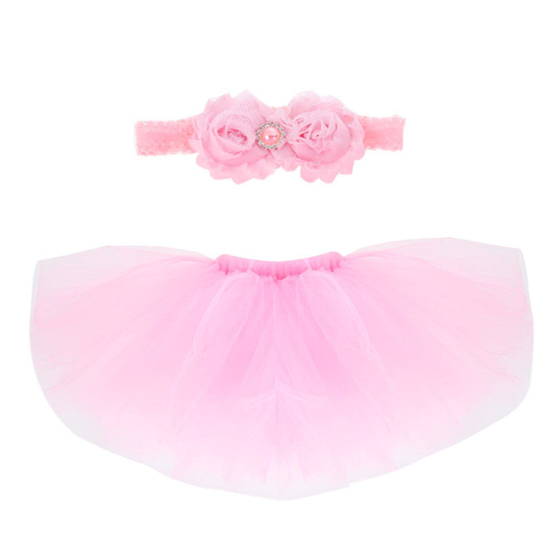 Pettiskirt born Photography Props Infant Costume Outfit Princess Baby Tutu Skirt Headband Baby Photography Props-Dollar Bargains Online Shopping Australia