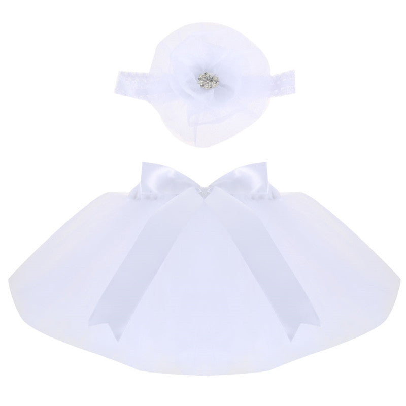 Pettiskirt born Photography Props Infant Costume Outfit Princess Baby Tutu Skirt Headband Baby Photography Props-Dollar Bargains Online Shopping Australia