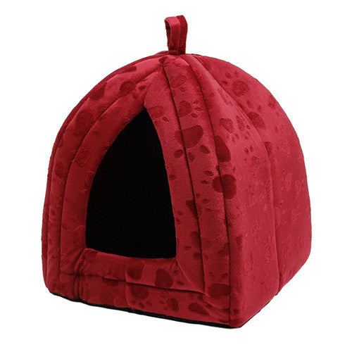 Arrive Pet Kennel Super Soft FabricDog Bed Princess House Specify for Puppy Dog Cat with Paw Cama Para Cachorro-Dollar Bargains Online Shopping Australia