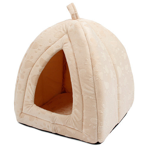 Arrive Pet Kennel Super Soft FabricDog Bed Princess House Specify for Puppy Dog Cat with Paw Cama Para Cachorro-Dollar Bargains Online Shopping Australia