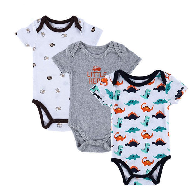 BABY BODYSUITS 3PCS 100%Cotton Infant Body Short Sleeve Clothing Similar Jumpsuit Printed Baby Boy Girl Bodysuits-Dollar Bargains Online Shopping Australia