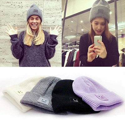 Fashion Casual Cute Hats Purple & Green Smile Wool Women Hats & Caps For Winter Chapeus-Dollar Bargains Online Shopping Australia