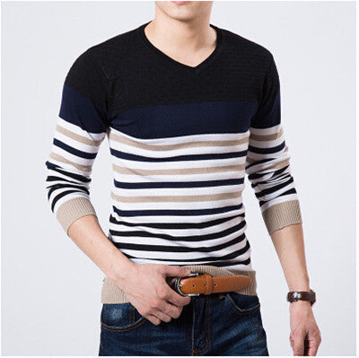 High Quality Casual Sweater Men Pullovers Brand winter Knitting long sleeve v-Neck slim Knitwear Sweaters size M-XXL-Dollar Bargains Online Shopping Australia