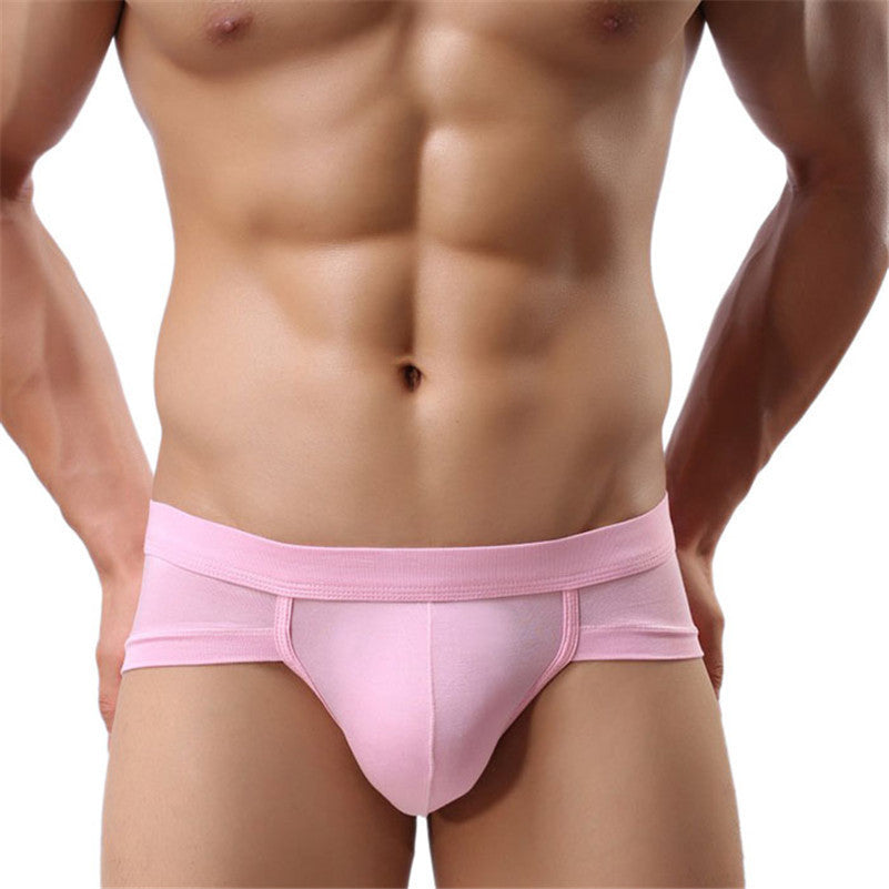 Stylish Male L-XXL 5Colors Nylon Trunks Sexy Underwear Men's Boxer Shorts Bulge Pouch soft Underpants-Dollar Bargains Online Shopping Australia