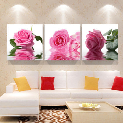 Print poster canvas Wall Art Beautiful roses cuadros Decoration art oil painting Modular pictures on the hall wall(no frame)3pcs-Dollar Bargains Online Shopping Australia