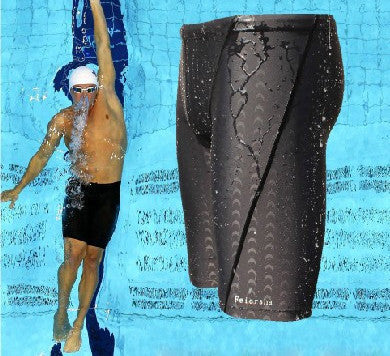 Sharkskin water repellent men's long racing swimming swim trunks Sport shorts classic men swimwear-Dollar Bargains Online Shopping Australia