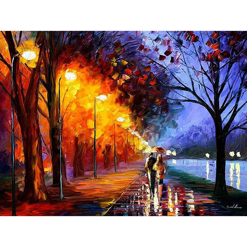Unframed Raining Walk DIY Digital Oil Painting By Numbers Drawing By Numbers Abstract Wall Art Picture For Home Decor Wall Gift-Dollar Bargains Online Shopping Australia