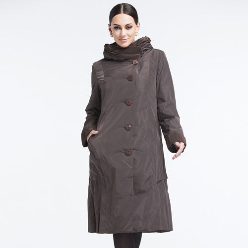 Women's Coat High Quality Spring and Summer Trench Slim Hooded Lapel Button Big Size AY-9076-Dollar Bargains Online Shopping Australia